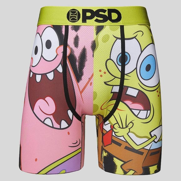 NWT PSD x Spongebob Squarepants & Patrick BFFs Mens Boxer Briefs Underwear - Picture 1 of 4
